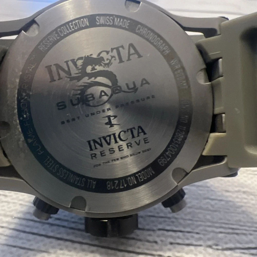 Invicta Reserve Subaqua 17218 Rattrapante 500M Water Resistant Men's Watch READ
